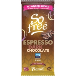 PLAMIL Czekolada Expresso Dark bez cukru 72% kakao