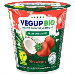 PLANTON VegUP Jogurt kokosowy BIO TRUSKAWKA 140g
