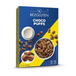 CHOCO PUFFS - kakaowe poduszeczki z nadzieniem orzechów laskowych BG 250g
