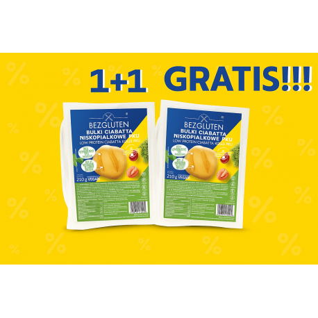 Bułki Ciabatta niskobiałkowe PKU 210 g 