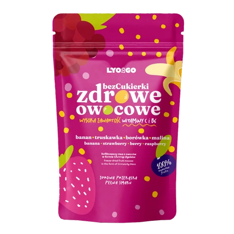 BEZCUKIERKI ZDROWE OWOCOWE-RÓŻOWE-12G